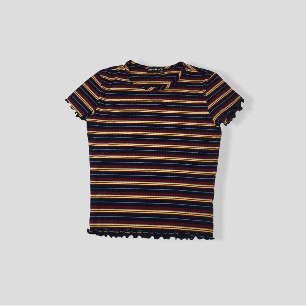 Striped Knit Top. M